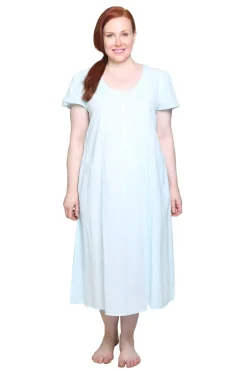 La Cera™ La Cera Plus Size 100% Cotton Lace Applique Gown