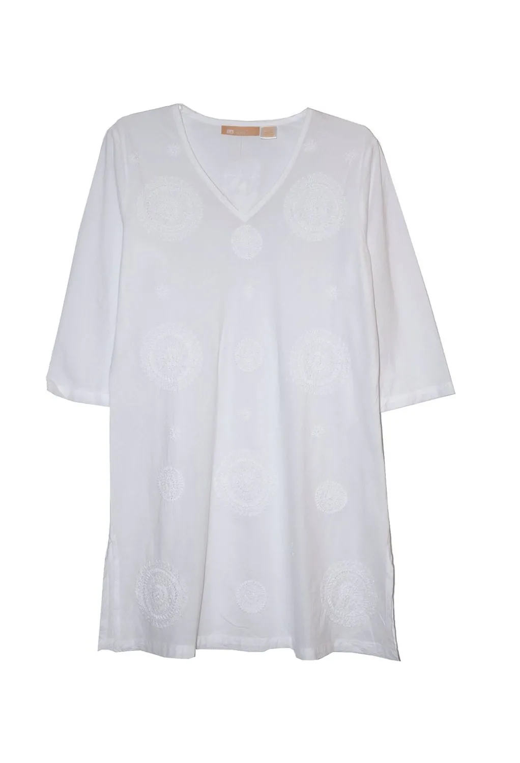 La Cera™ La Cera Plus Size Embroidered V-Neck Casual Shirt