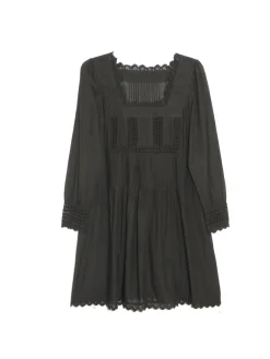 La Cera™ La Cera Plus Size Long Sleeve Lace Detail Top