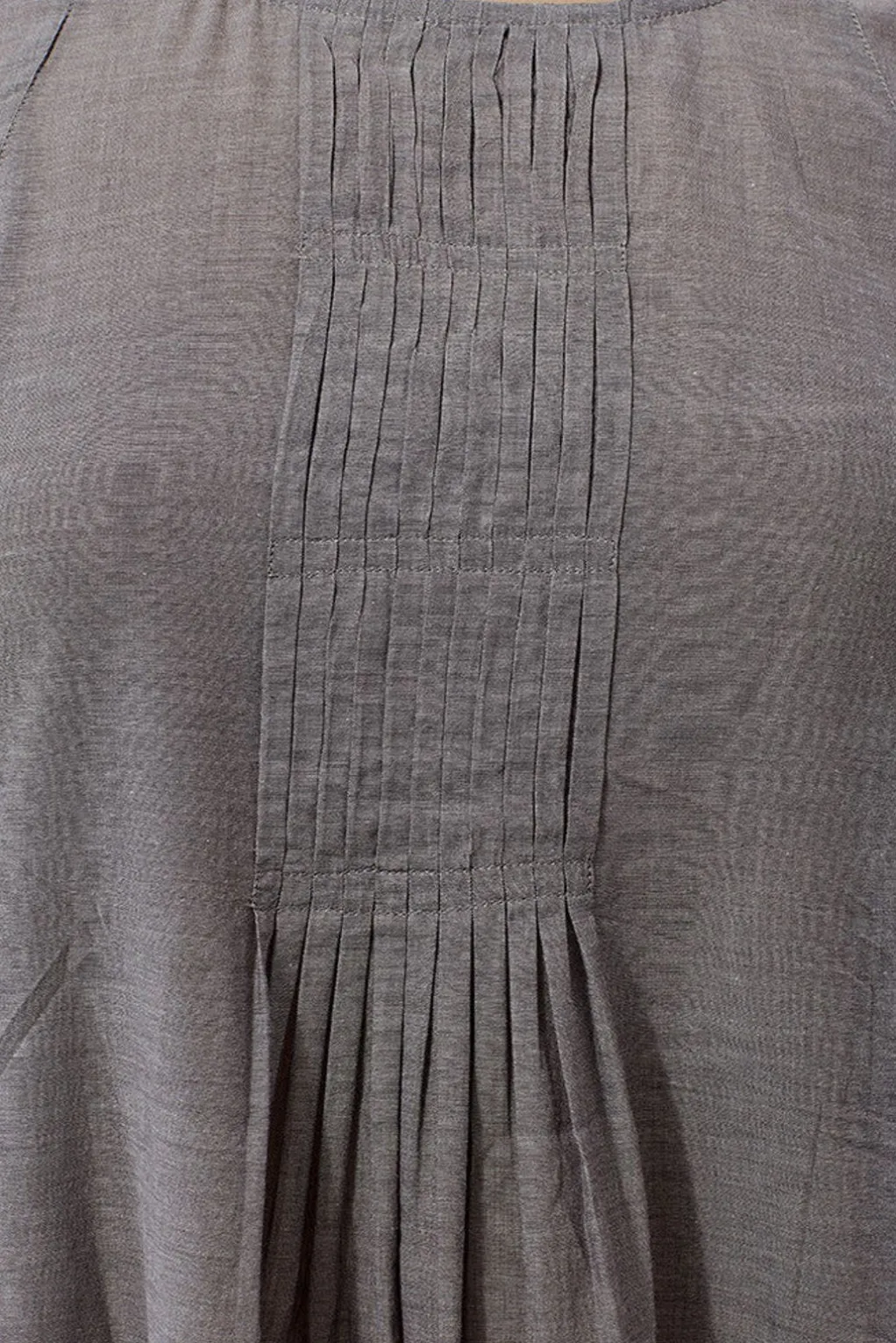 La Cera™ La Cera Plus Size Pleated Front Chambray Dress