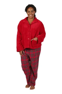 La Cera™ La Cera Plus Size Plush Bed Jacket