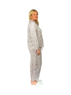 La Cera™ La Cera Plus Size Sheered Minky Fleece Pj Set