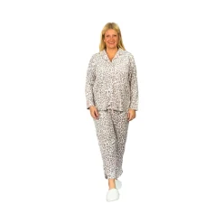 La Cera™ La Cera Plus Size Sheered Minky Fleece Pj Set