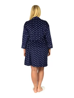 La Cera™ La Cera Plus Size Silky Shee Minky Kimono Robe