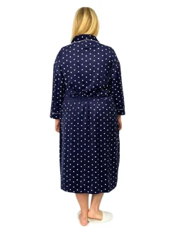 La Cera™ La Cera Plus Size Silky Shee Minky Wrap Robe