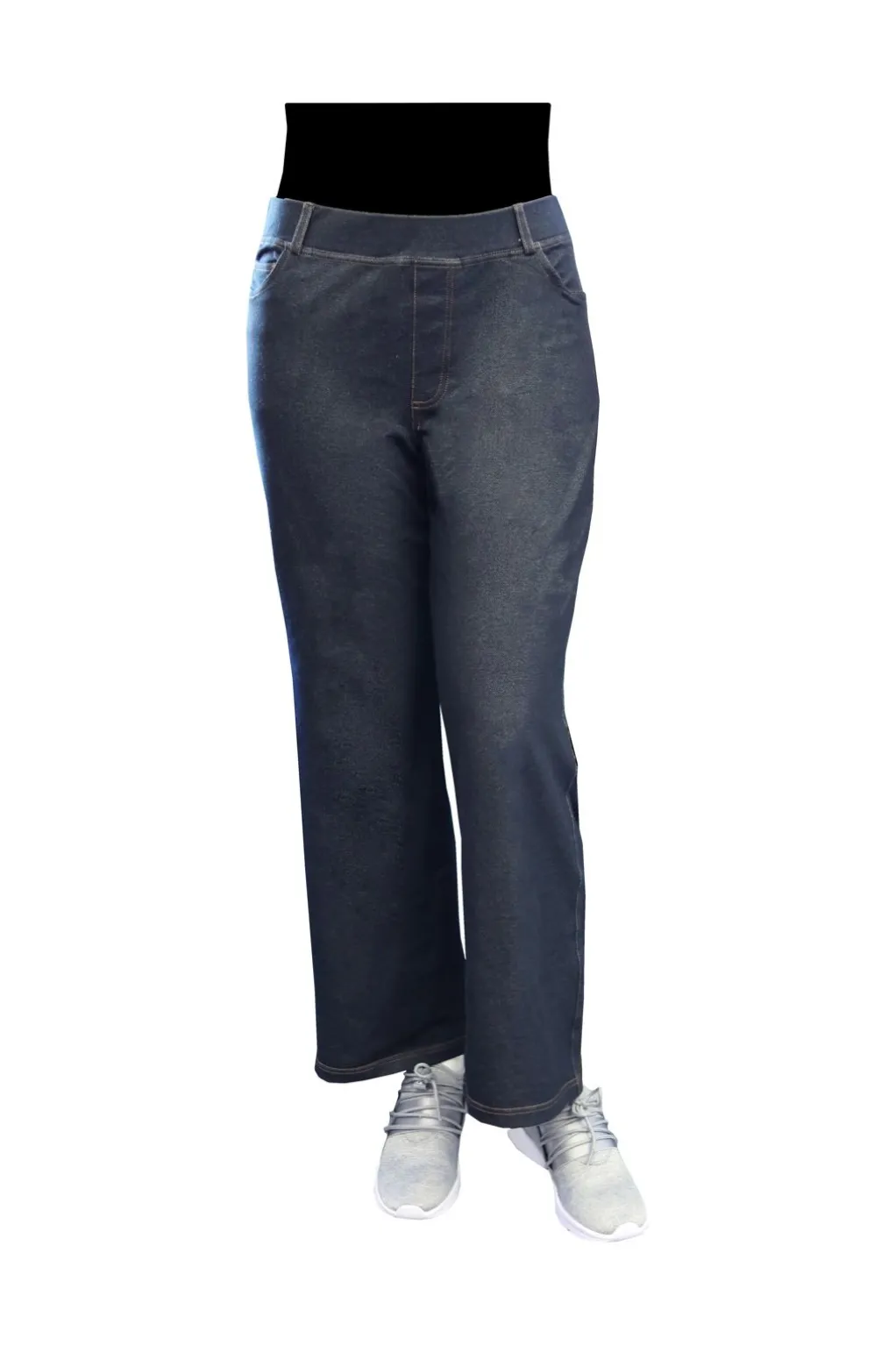 La Cera™ La Cera Plus Size Stretch Knit Wide Leg Pant