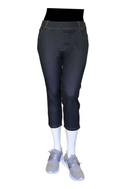 La Cera™ La Cera Plus Size Stretch Knit Cropped Pant
