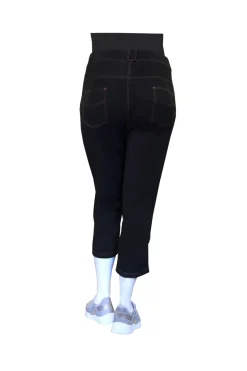 La Cera™ La Cera Plus Size Stretch Knit Cropped Pant