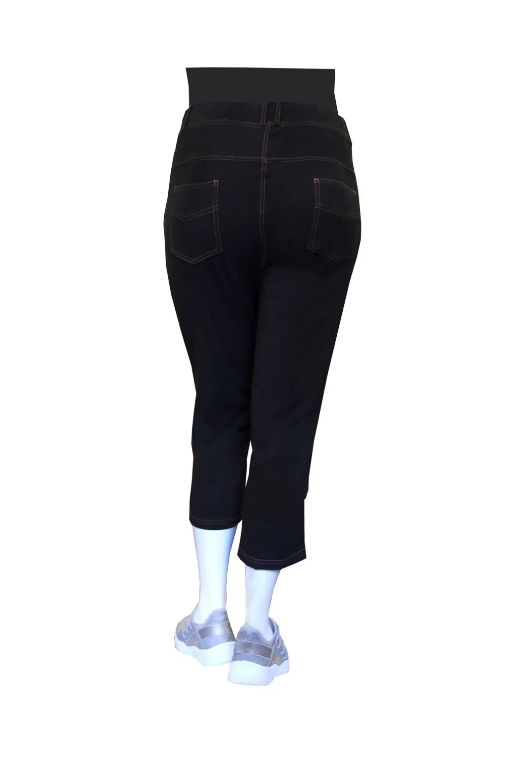 La Cera™ La Cera Plus Size Stretch Knit Cropped Pant