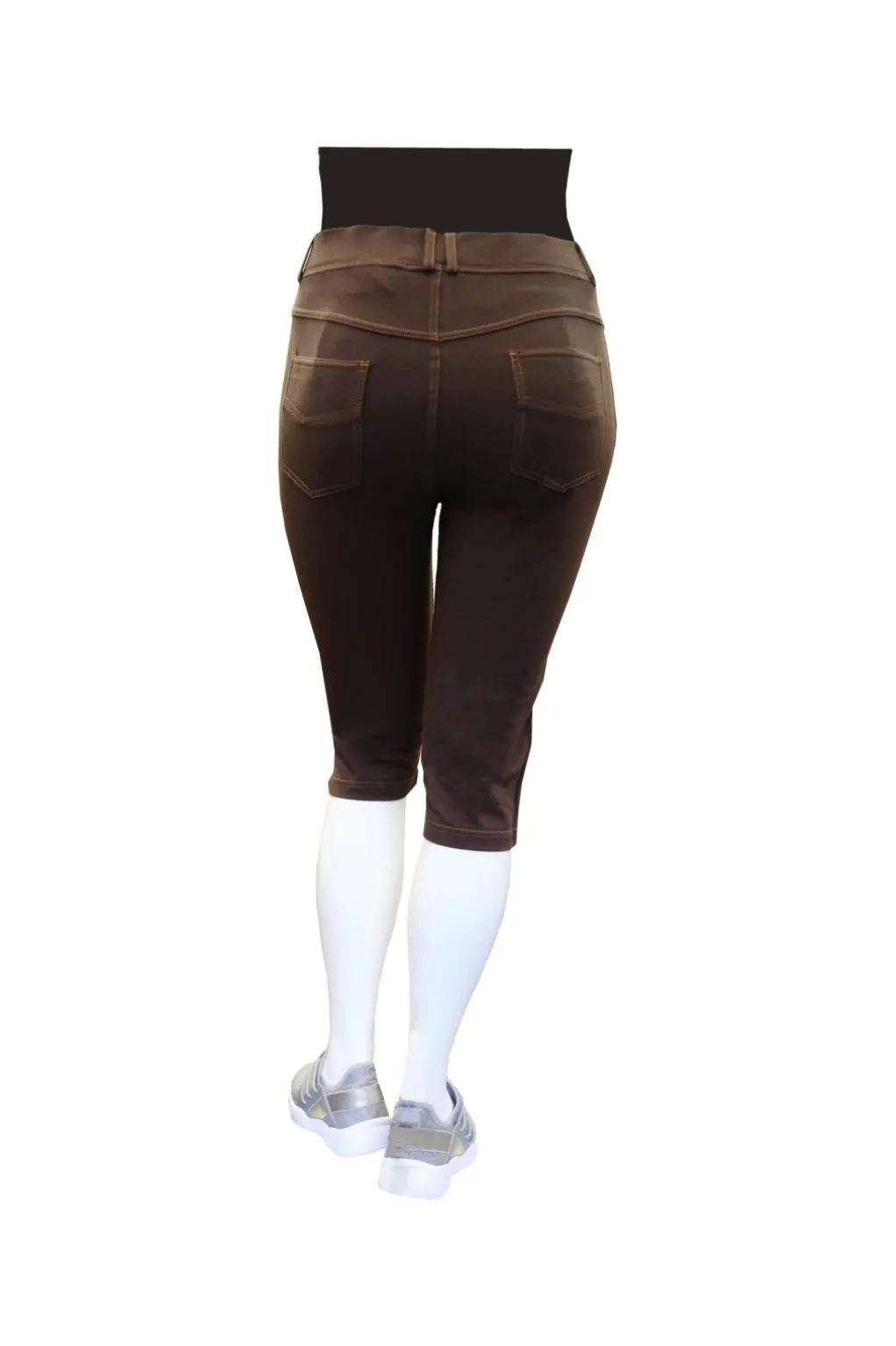 La Cera™ La Cera Plus Size Stretch Knit Capri