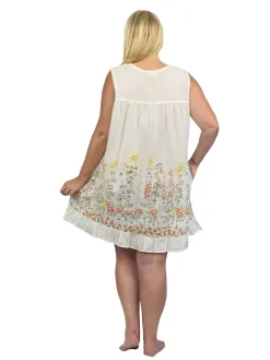 La Cera™ La Cera Plus Sunflower Garden Cotton Chemise