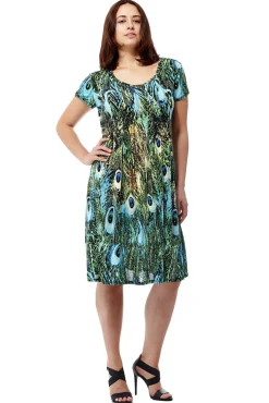 La Cera™ La Cera Print Short Sleeve Dress