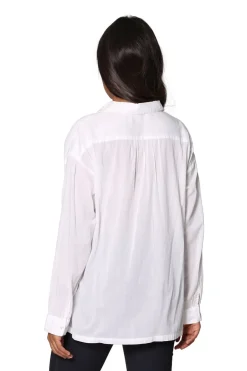 La Cera™ La Cera Puckered Button-Up Top