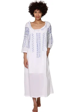 La Cera™ La Cera Quarter Length Sleeve Embroidered Caftan