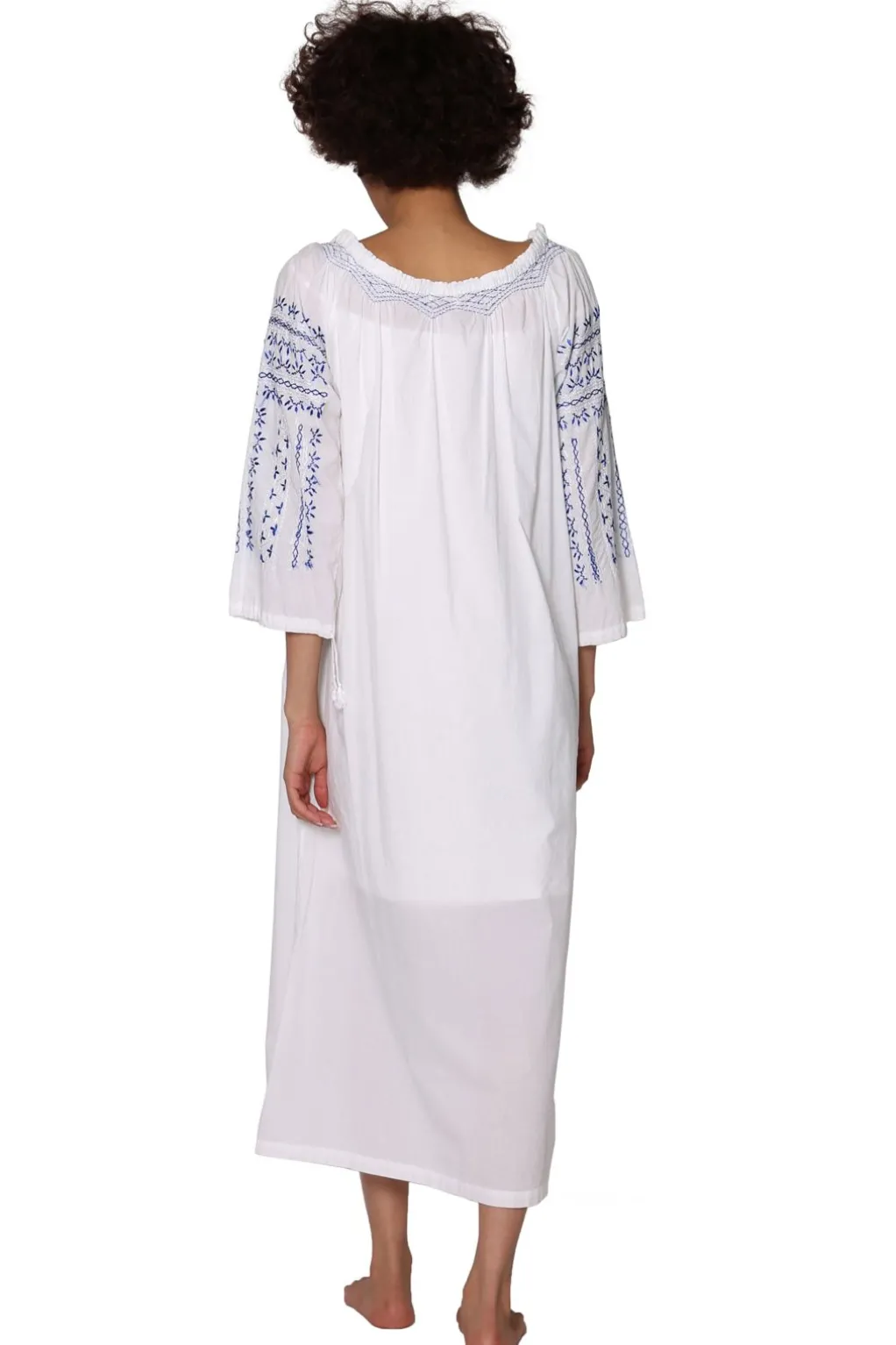 La Cera™ La Cera Quarter Length Sleeve Embroidered Caftan