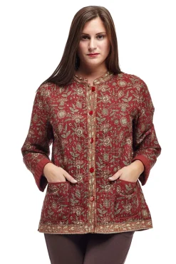 La Cera™ La Cera Quilted Mandarin Jacket