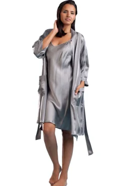 La Cera™ La Cera Short Silk Chemise