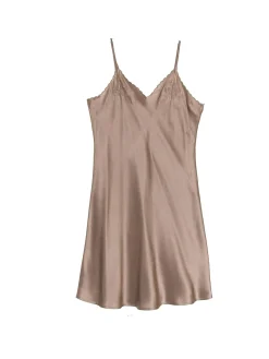 La Cera™ La Cera Short Silk Chemise