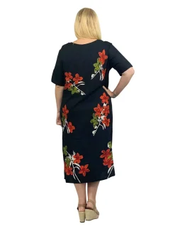 La Cera™ La Cera Short Sleeve A-Line Dress