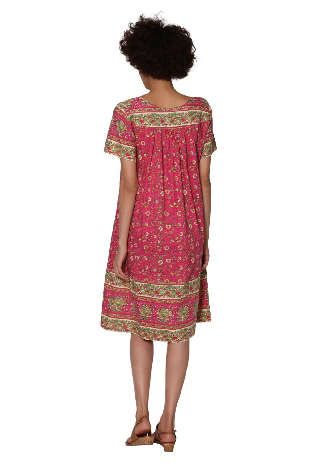 La Cera™ La Cera Short Sleeve Elegant Floral Printed Dress