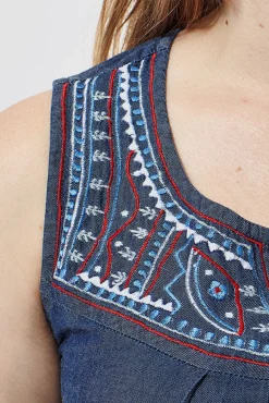 La Cera™ La Cera Sleeveless Embroidered Dress