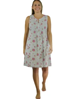 La Cera™ La Cera Sleeveless Floral Print Chemise