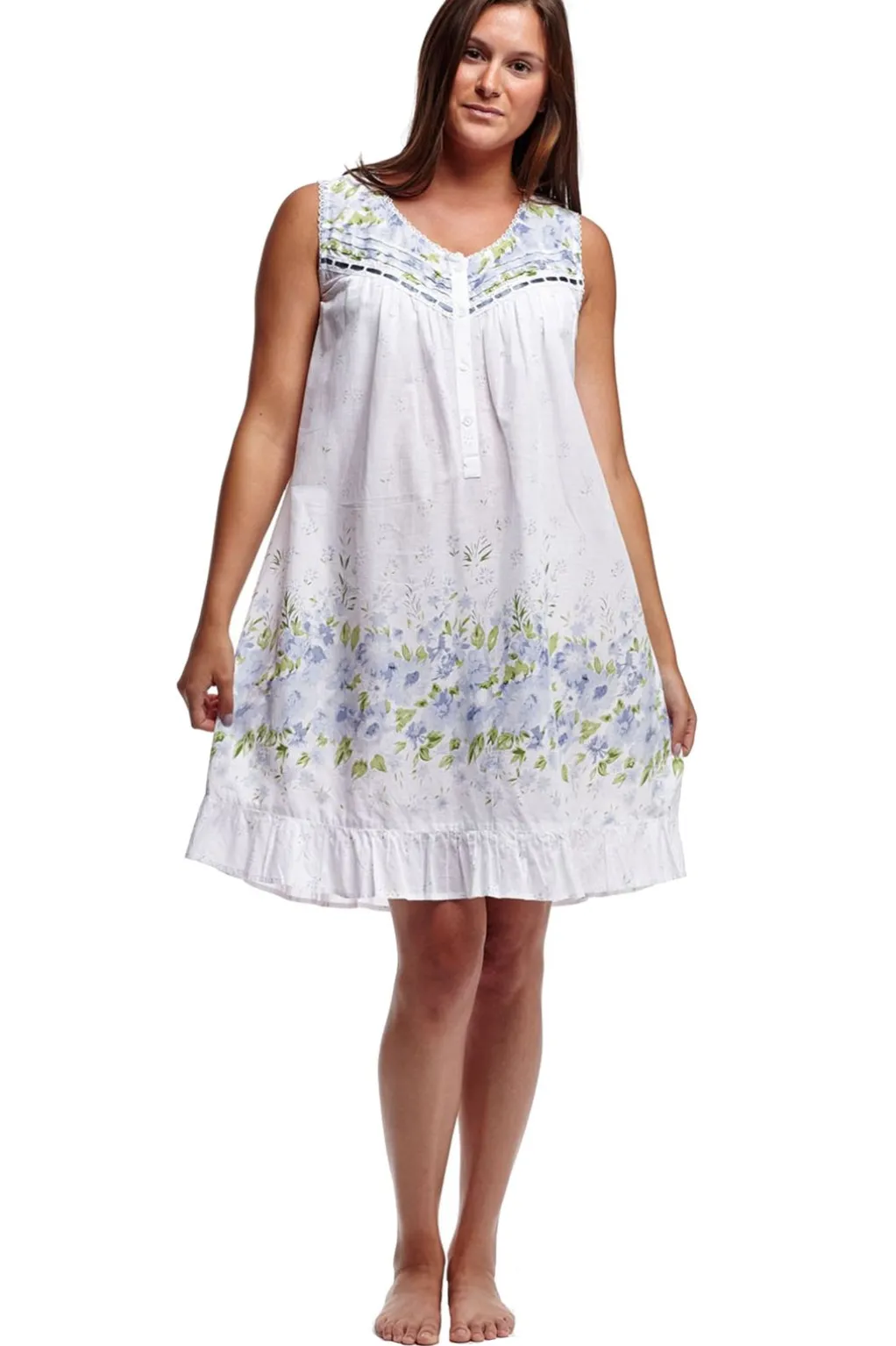 La Cera™ La Cera Sleeveless Ribbon Laced Chemise