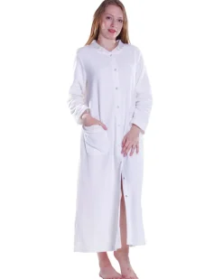La Cera™ La Cera Snap Front Fleece Robe