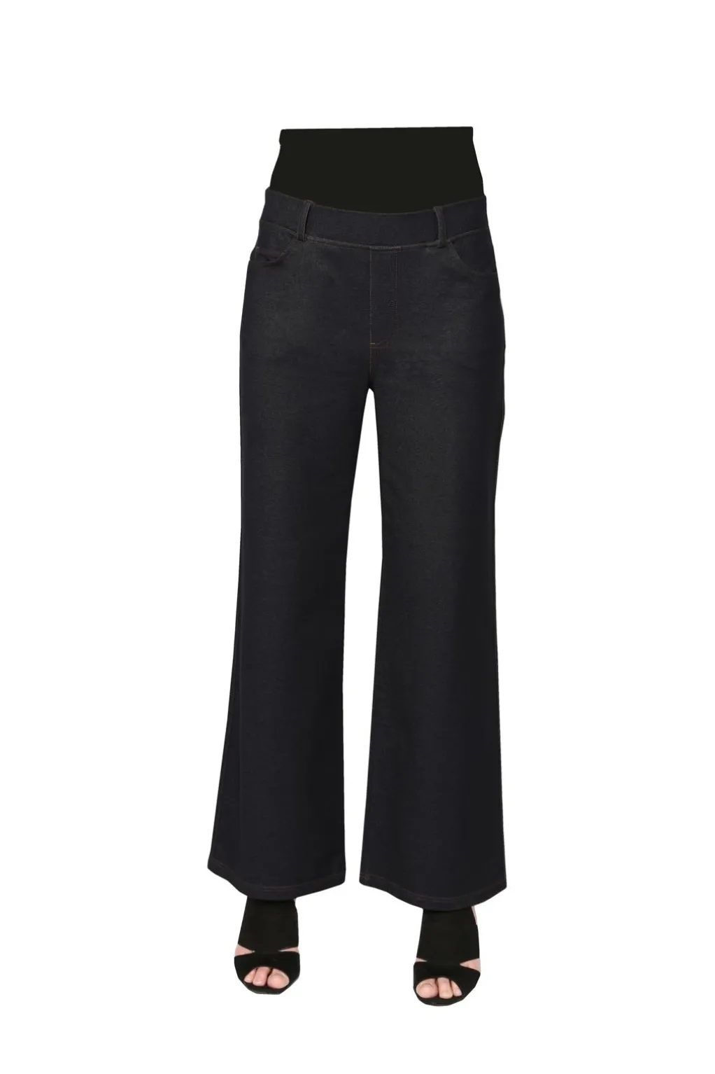 La Cera™ La Cera Stretch Knit Wide Leg Pant