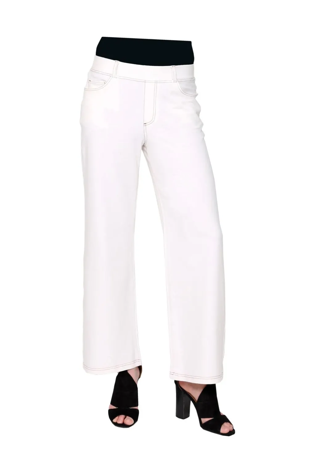 La Cera™ La Cera Stretch Knit Wide Leg Pant