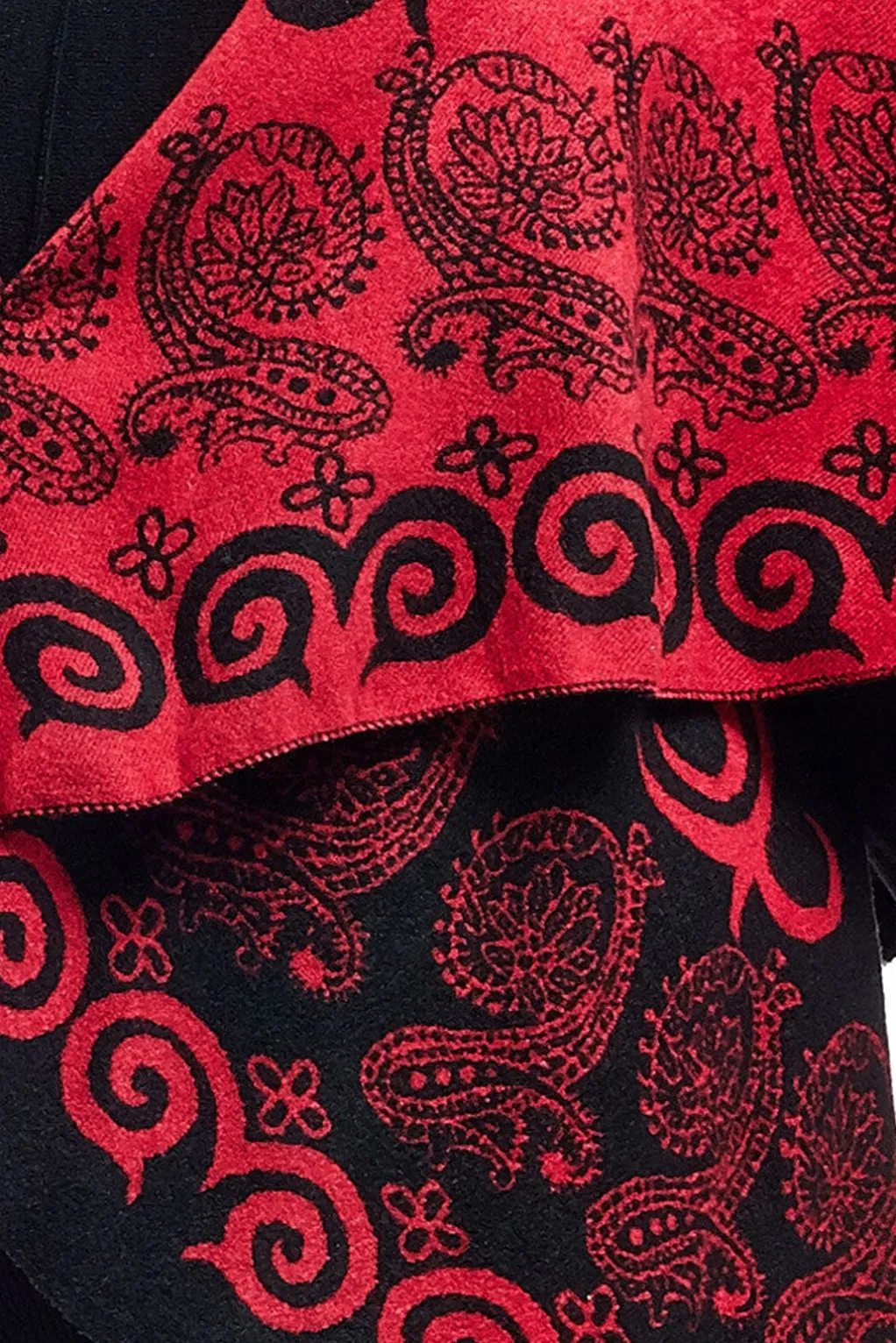 La Cera™ La Cera Swirl Patterned Shawl Poncho