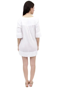 La Cera™ La Cera Tassel Tied Embroidered Cover Up