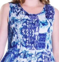 La Cera™ La Cera Tie Dye Sleeveless Dress