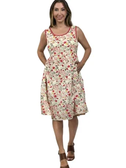 La Cera™ La Cera Tiered Rayon Print Dress