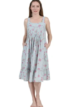 La Cera™ La Cera Vintage Print Pleat Front Gown