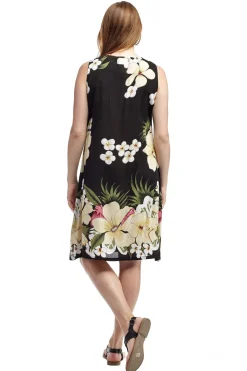 La Cera™ La Cera V-Neck Floral Sleeveless Short Dress