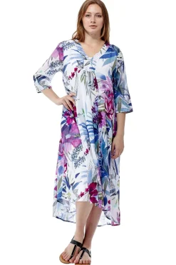 La Cera™ La Cera Women'S High-Low Printed Caftan