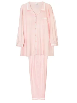La Cera™ Long Sleeve Plus Size Pj Set