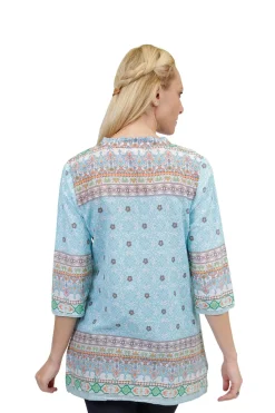 La Cera™ Mosaic Border Print Tunic
