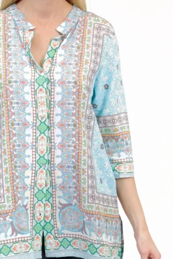 La Cera™ Mosaic Border Print Tunic