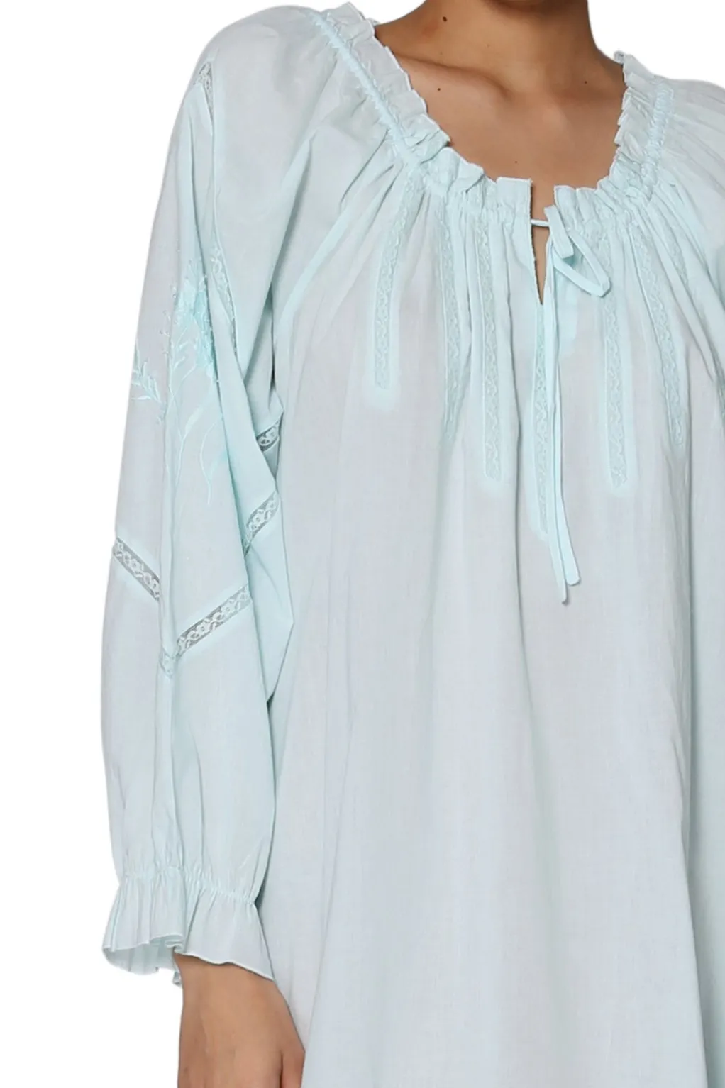 La Cera™ Plus Size 100% Cotton Poet Shirt