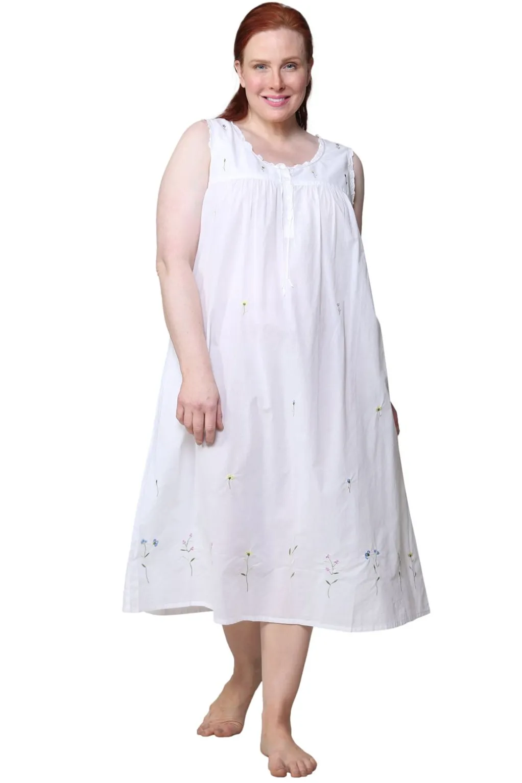 La Cera™ Plus Size Breath Of Spring Cotton Gown