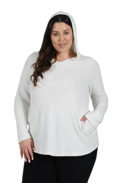 La Cera™ Plus Size Cozy Hooded Tee