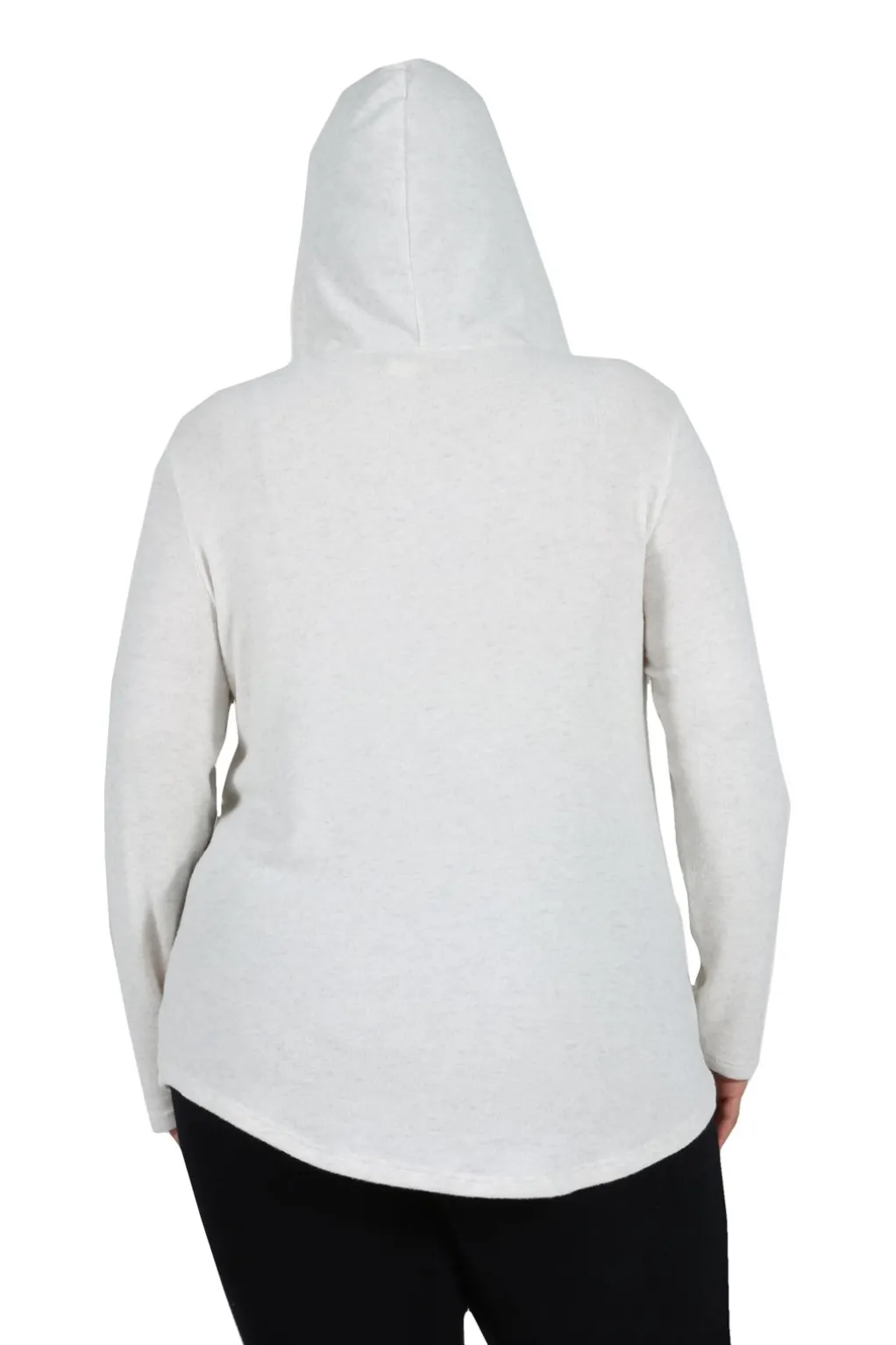 La Cera™ Plus Size Cozy Hooded Tee