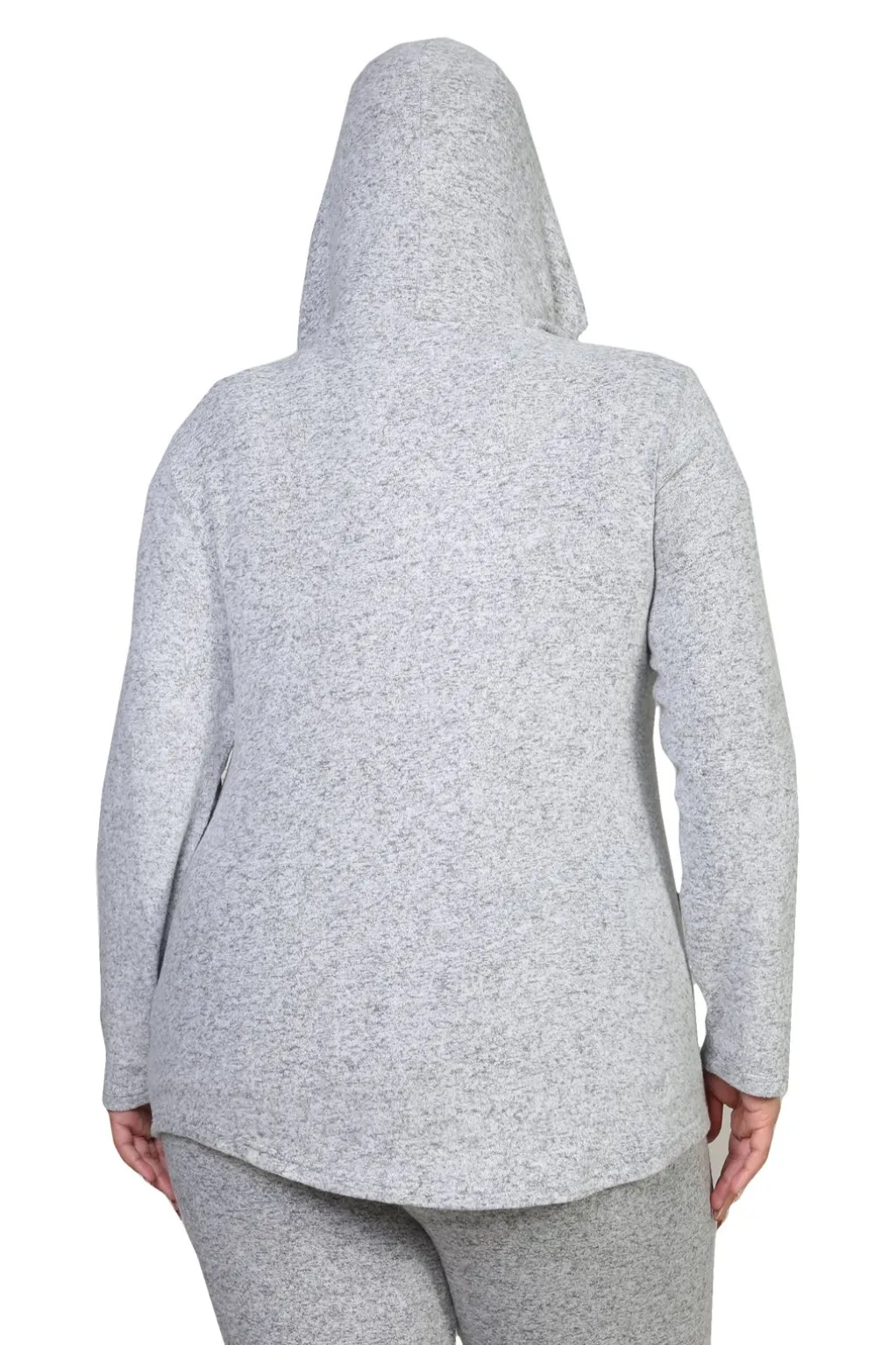 La Cera™ Plus Size Cozy Hooded Tee