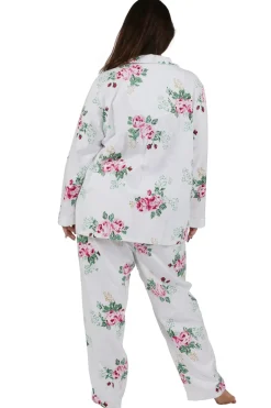 La Cera™ Plus Size Flannel Print Pajama Set