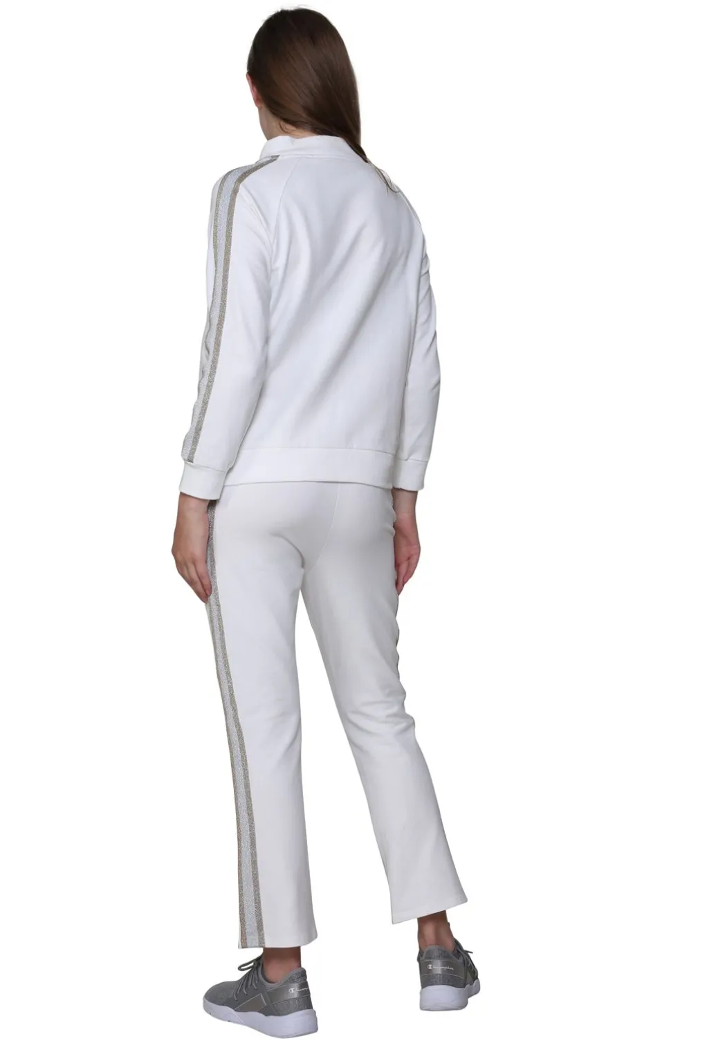 La Cera™ Plus Size French Terry Cotton 2-Piece Zip-Front Track Pant Set