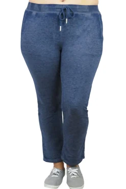 La Cera™ Plus Size Heathered French Terry Pants