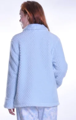 La Cera™ Plus Size Honeycomb Fleece Bed Jacket