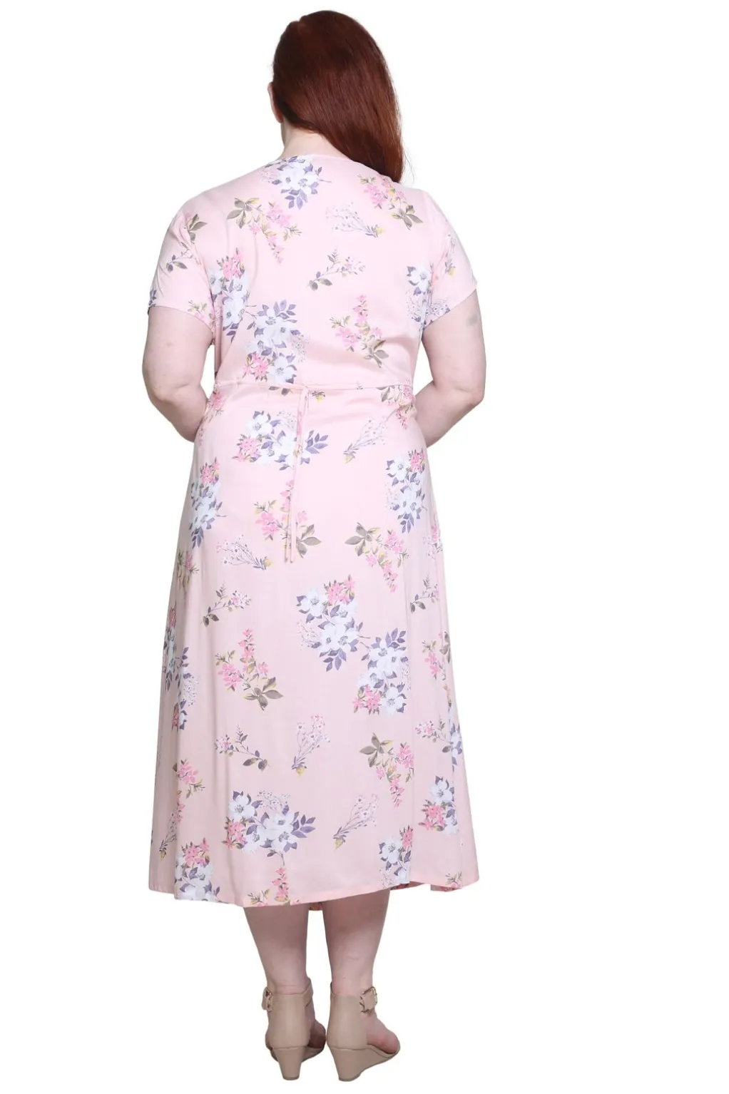 La Cera™ Plus Size La Cera Button Front Short Sleeve Dress